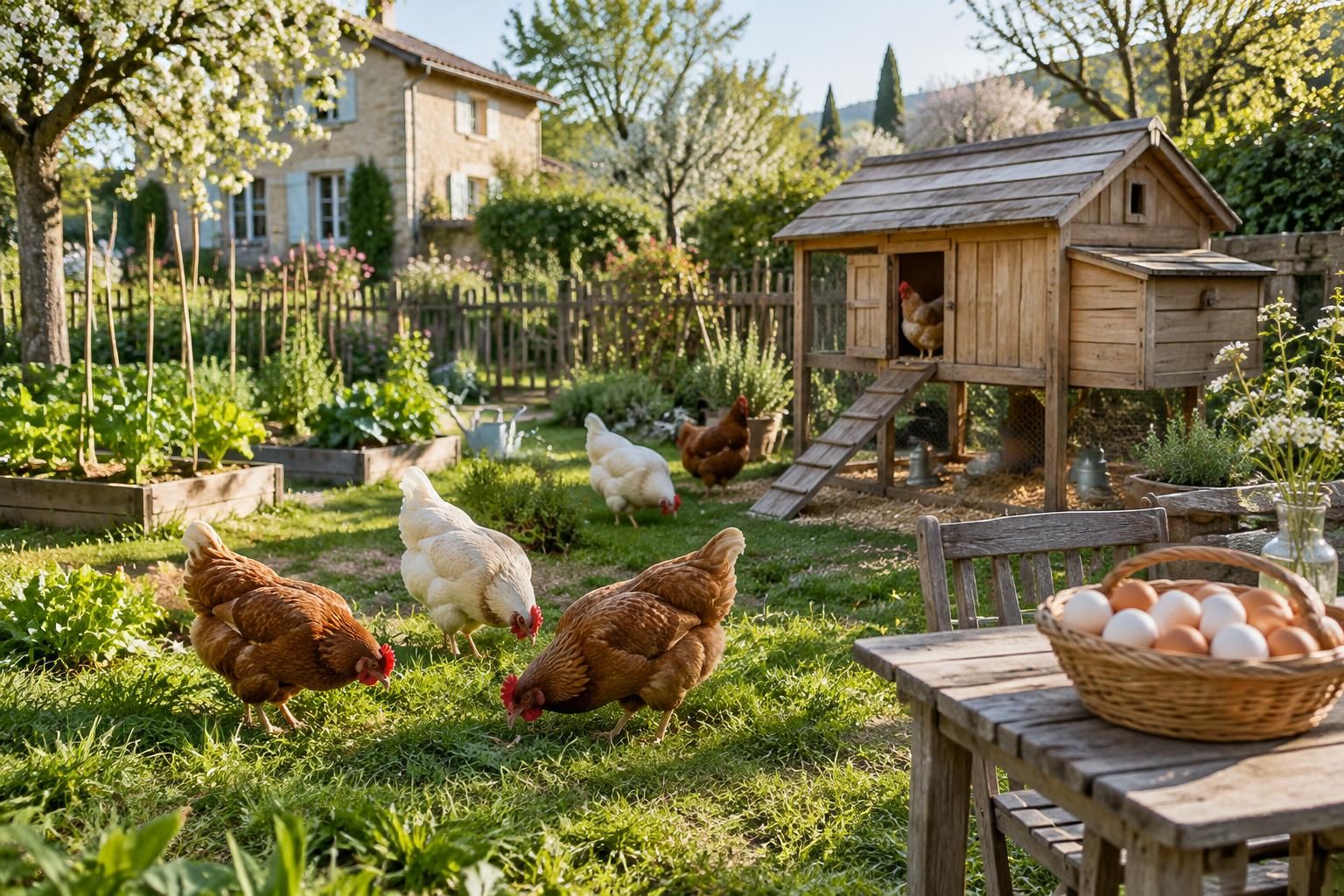 de plus en plus de français installent un poulailler dans leur jardin pour profiter d’œufs frais et accueillir des poules chez eux.