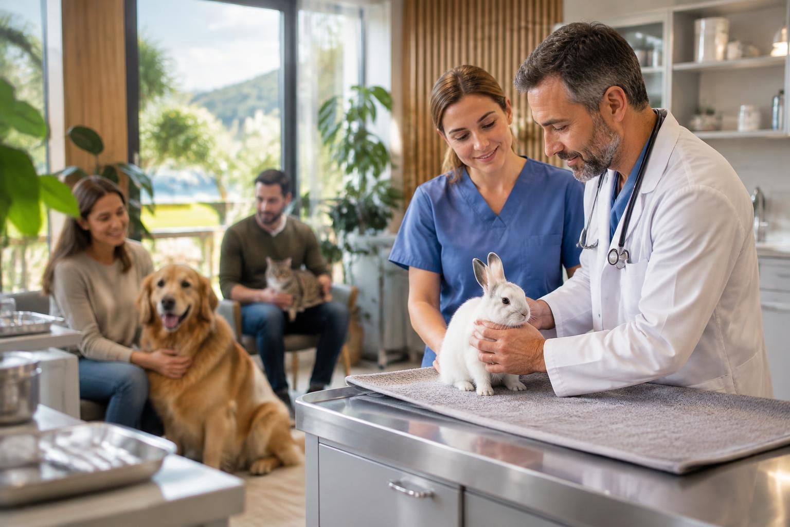 la clinique vétérinaire du lapin blanc accompagne vos animaux avec des soins attentifs et adaptés à leurs besoins, à chaque étape de leur vie.