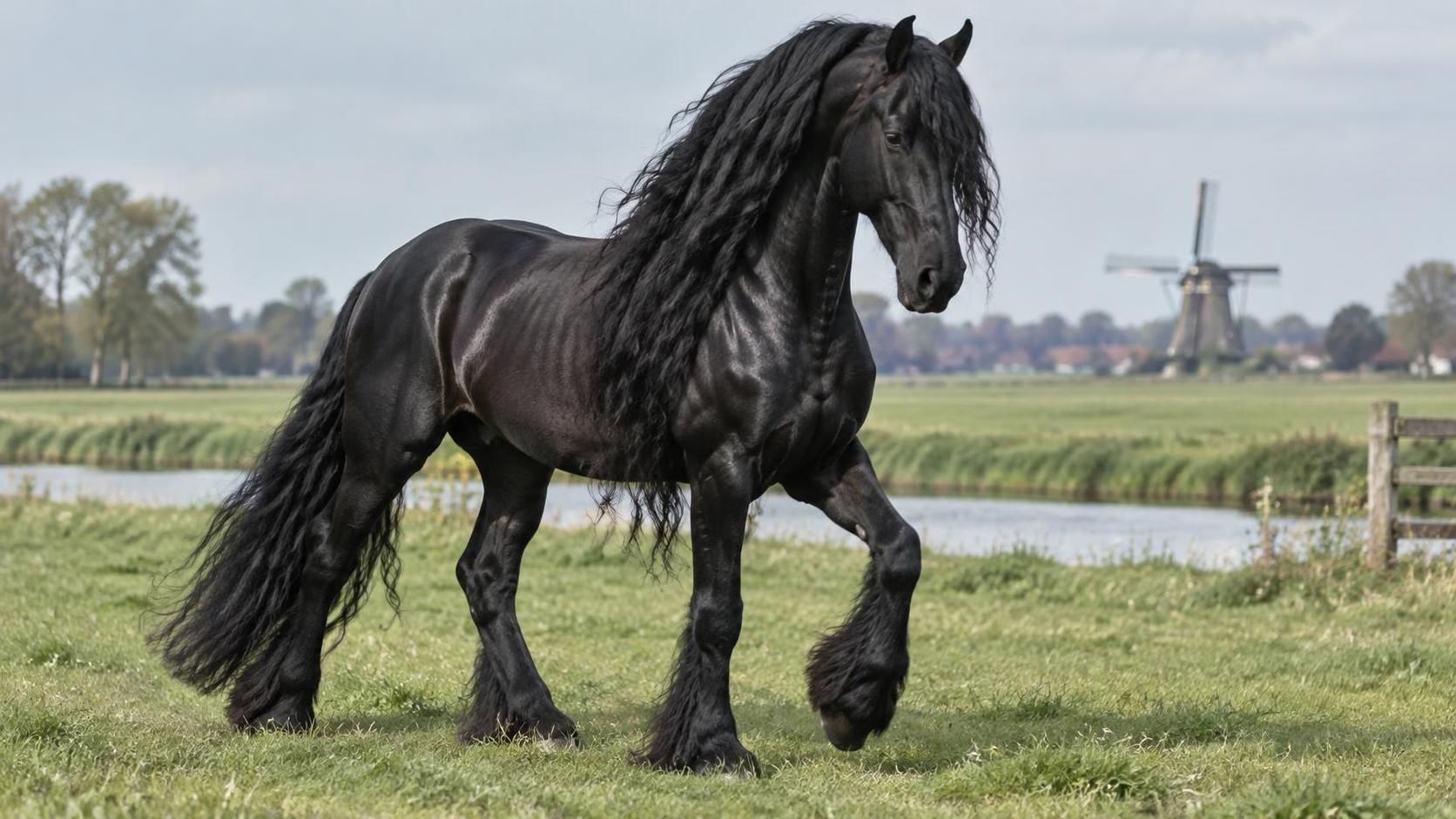 découvrez le cheval frison, race emblématique des pays-bas, réputée pour sa robe noire, son élégance majestueuse et sa puissance.