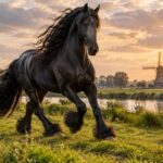 Le cheval frison : une élégance noire et une puissance venues des Pays-Bas