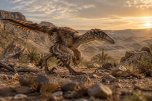 Velociraptor mongoliensis : le célèbre prédateur à plumes de la Mongolie préhistorique
